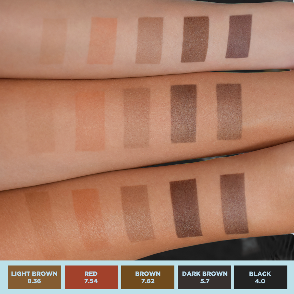 ÖKO Lash & Brow – Coffret Teintures Hybrides Liquides H2O (5 Teintures + 1 Oxydant)
