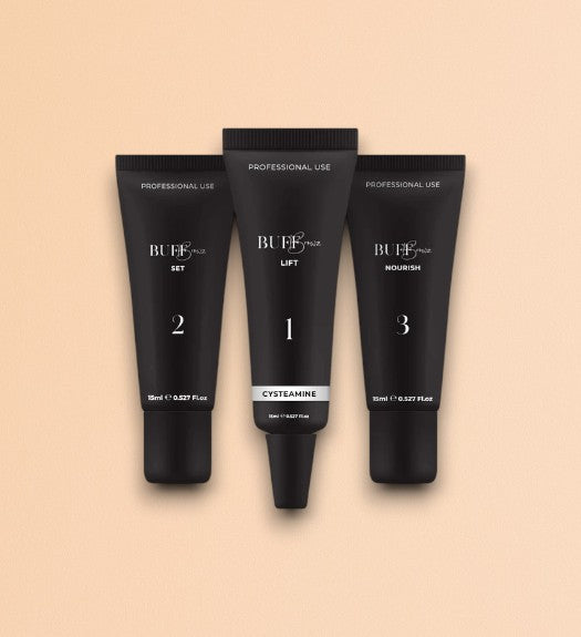 BuffBrowz - Cysteamine Brow & Lash Lamination Kit – Steps 1, 2 & 3 – 15 ml