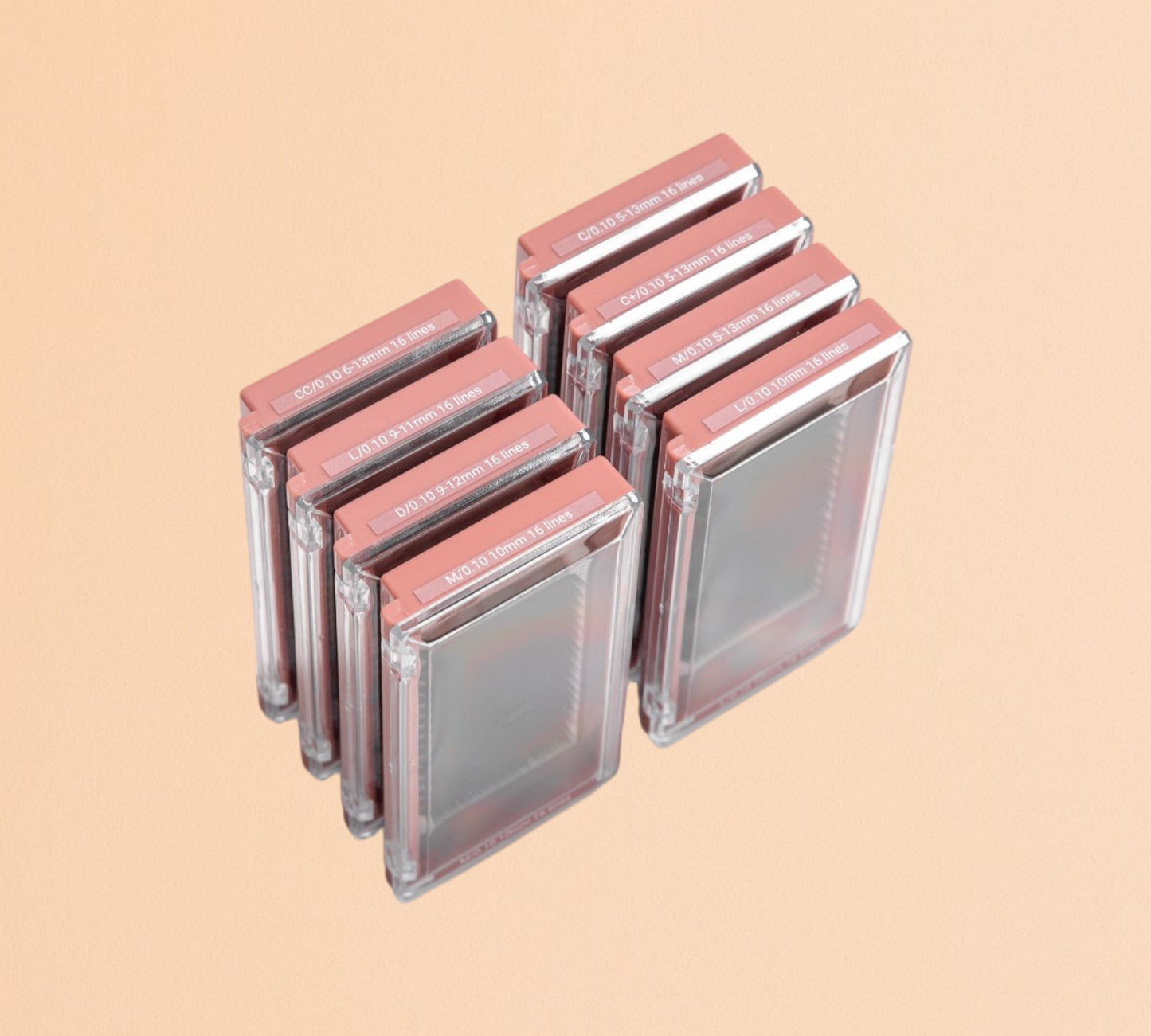 Lovely Professional Lashes "Silicone" Eyelash Extensions - 16 lines pink box
