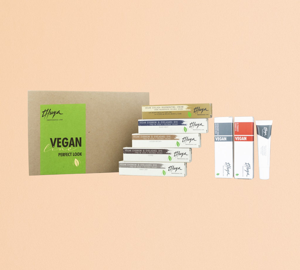 Kit Perfect Look Browlift et rehaussement de cils Vegan Line avec 4 teintures Thuya Professional Line