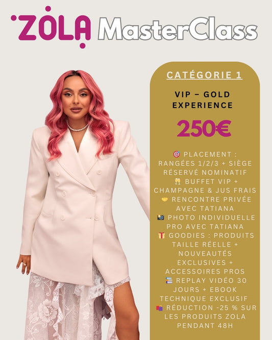 Ticket VIP Masterclass Beauté Zola Cosmetics avec Tetiana Zolotashko – Paris 21 novembre 2025