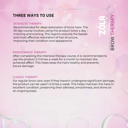 Zola Brow Therapy/ Soin réparateur et stimulant la pousse pour les sourcils