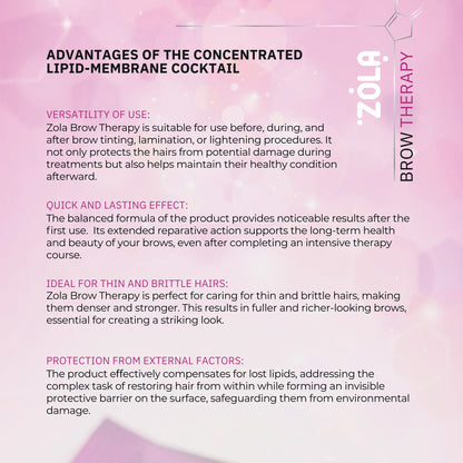 Zola Brow Therapy/ Soin réparateur et stimulant la pousse pour les sourcils
