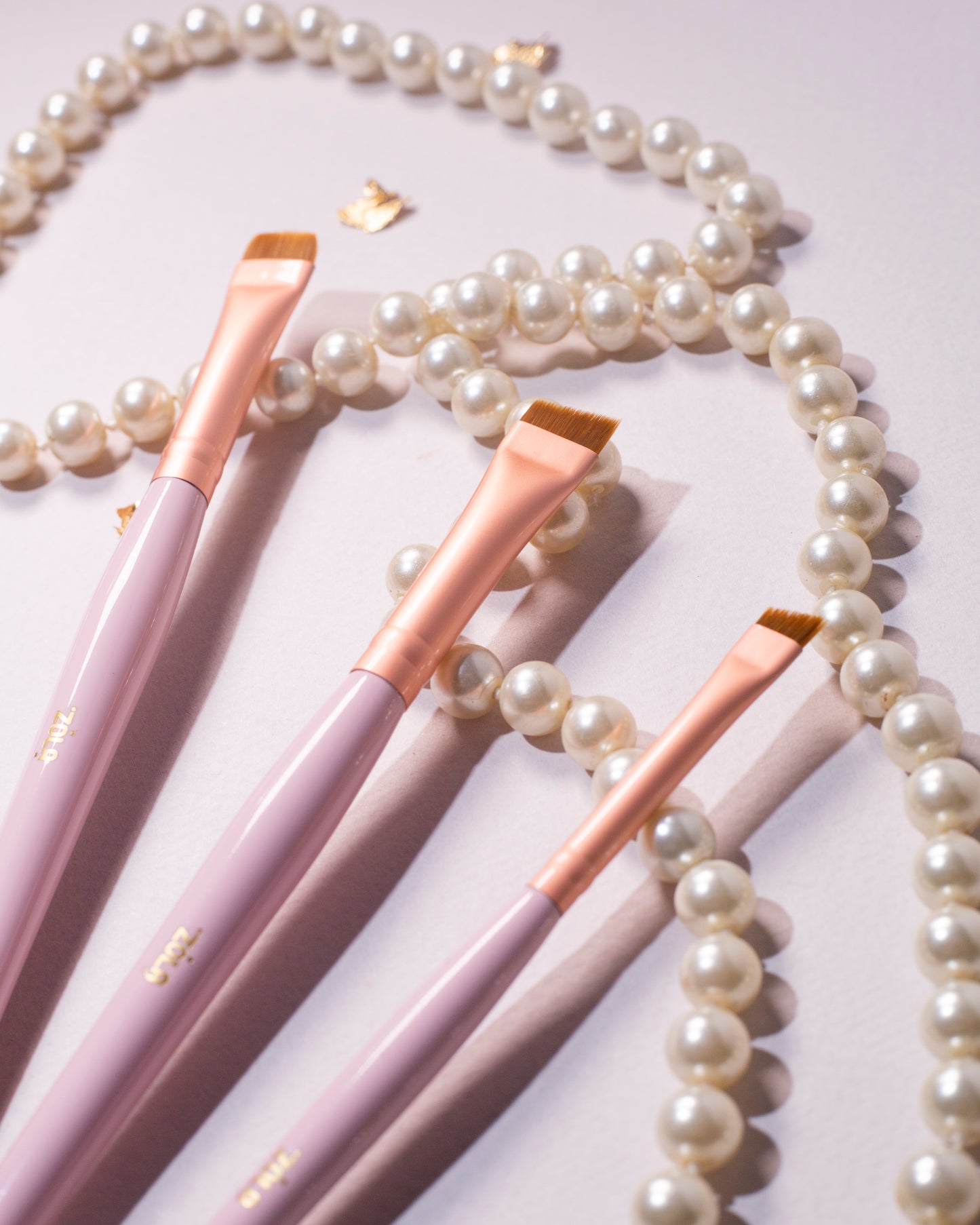 ZOLA Cosmetics Professional Eyebrow Brushes in Light Pink