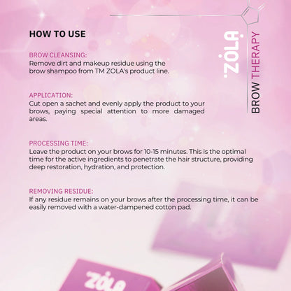 Zola Brow Therapy/ Soin réparateur et stimulant la pousse pour les sourcils