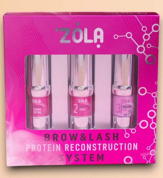 BROWLIFT &amp; LASHLIFT KIT Zola Cosmetics new formula Protein reconstruction system 2 in 1