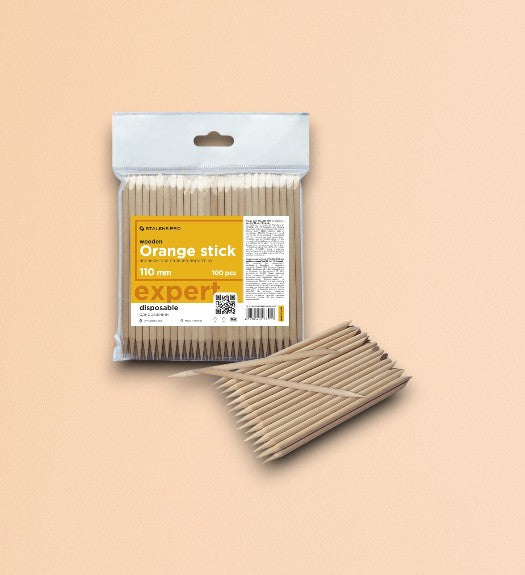 Orange stick STALEKS PRO pour manucure, bois 110 mm (100 pcs)