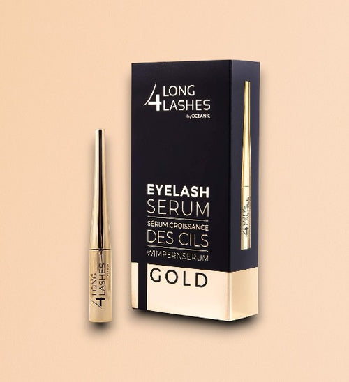 GOLD 4 Long Lashes Growth Serum for Eyelashes and Eyebrows