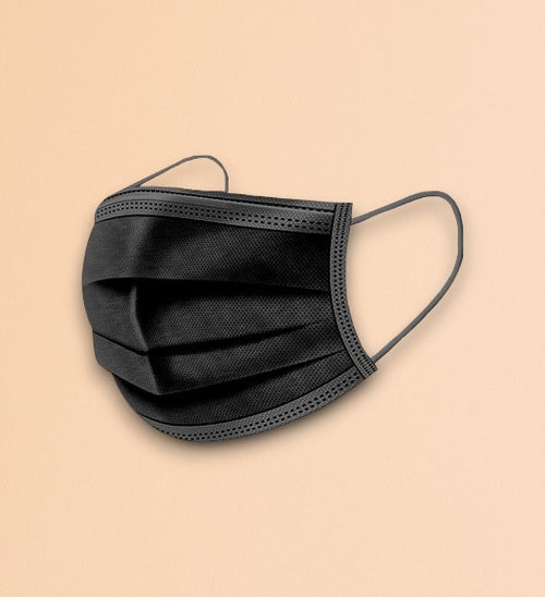 Masque chirurgical noir -paquet de 50 masques