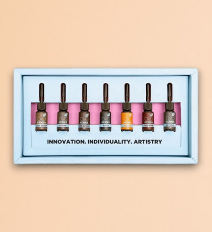 ÖKO Lash & Brow – Kit de Henné pour Sourcils Power Powder (7 teintes x 5 g)