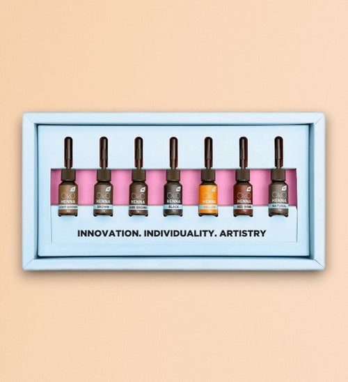 ÖKO Lash & Brow – Kit de Henné pour Sourcils Power Powder (7 teintes x 5 g)