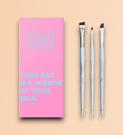 ÖKO Lash & Brow – Set de Pinceaux “Your Art is a Mirror of Your Soul”
