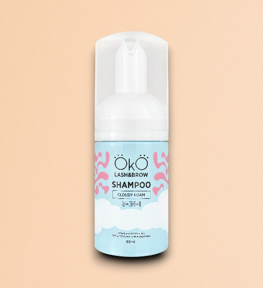 ÖKO Lash & Brow – Shampooing Mousse Cloudy Foam 3-en-1 (80 ml)