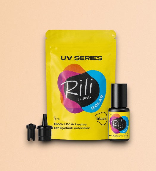 Rili Solar – Colle UV Noire pour Extensions de Cils (5 ml)