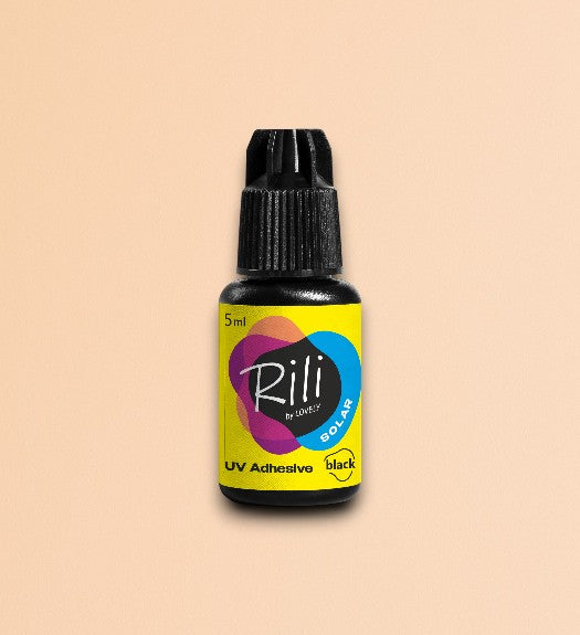 Rili Solar – Colle UV Noire pour Extensions de Cils (5 ml)