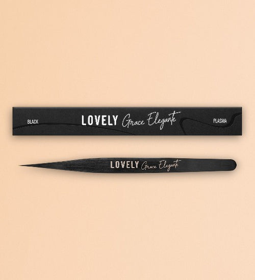 Пинцет для наращивания ресниц Lovely Diamond Series прямой с лентой, прямой изолированный пинцет