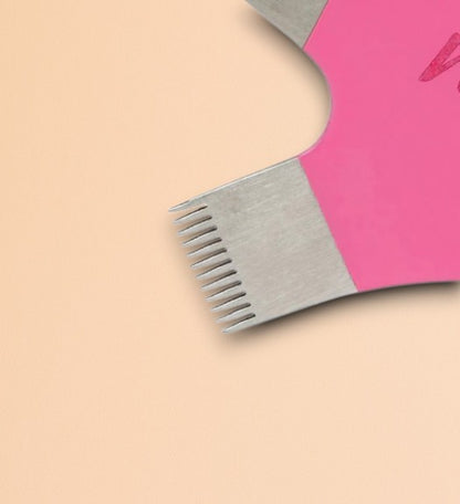 Stainless steel eyelash and eyebrow comb