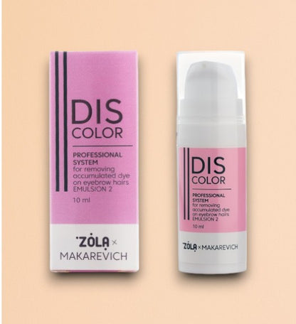ZOLA x Makarevich DISCOLOR Emulsion 2 Professional system for removing dye buildup from eyebrow hairs