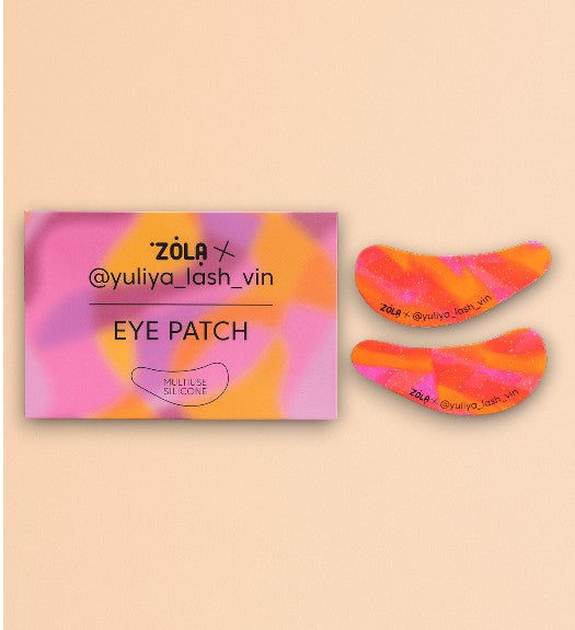Многоразовые силиконовые патчи для глаз ZOLA Cosmetics X yuliya_lash_vin оранжевые и розовые 