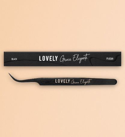 Пинцет для наращивания ресниц Lovely Diamond Series прямой с лентой, прямой изолированный пинцет