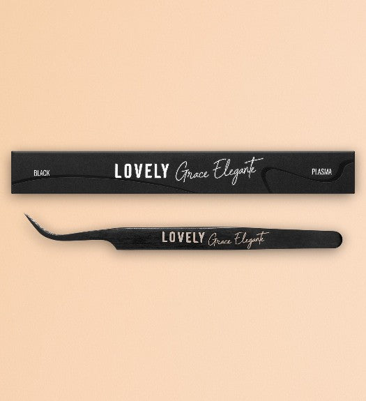 Lovely Diamond series straight with band eyelash extension tweezers, straight isolation tweezers