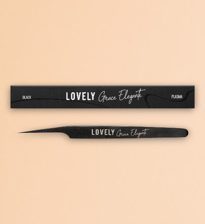 Пинцет для наращивания ресниц Lovely Diamond Series прямой с лентой, прямой изолированный пинцет