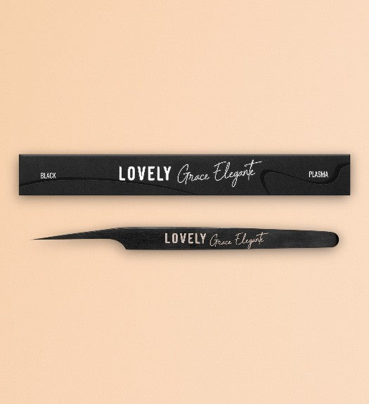 Lovely Diamond series straight with band eyelash extension tweezers, straight isolation tweezers