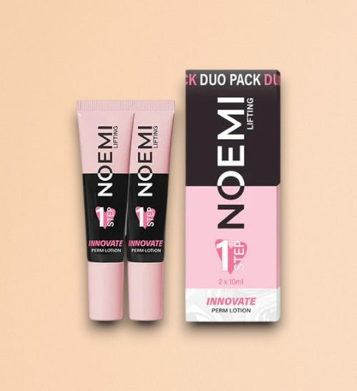Noemi – Solutions innovantes au cystéamine pour le rehaussement de cils et la lamination – Étape 1 – Duo Pack