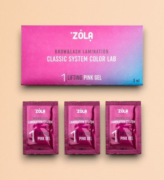 ZOLA Color Lab Set en Sachet 01 Gel Rose Liftant (3 x 1 ml)