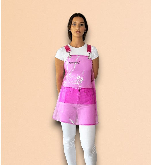 Noemi - Pink apron and suspenders 