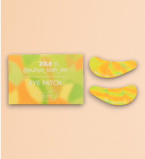 Silicone patches yeux réutilisables ZOLA Cosmetics X yuliya_lash_vin  jaune, vert et orange
