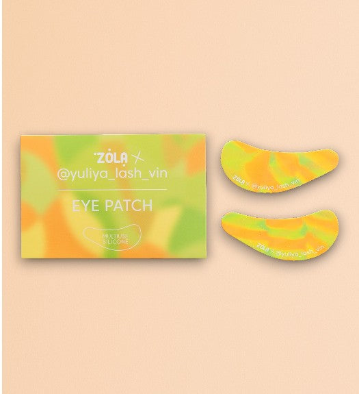 Reusable silicone eye patches ZOLA Cosmetics X yuliya_lash_vin yellow, green and orange 