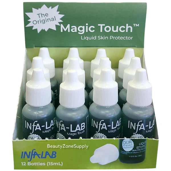 Box of 12 Infa-Lab MAGIC TOUCH Liquid Styptic Nails Stop Bleeding Skin Protector InfaLab by infa-lab
