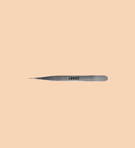 Lovely Diamond series eyelash extension tweezers 90 degree 7mm