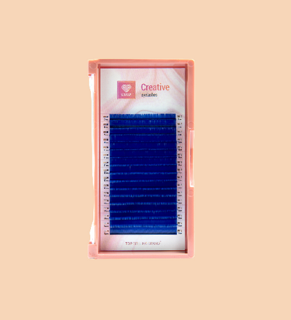 Lovely – Extensions de Cils Bleues Blue – Boîte Mixte 16 Lignes