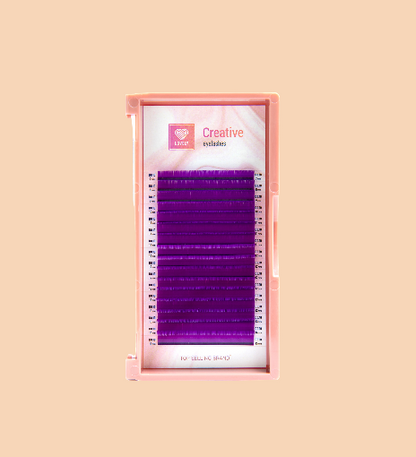 Lovely – Extensions de Cils Violettes Purple – Boîte Mixte 16 Lignes