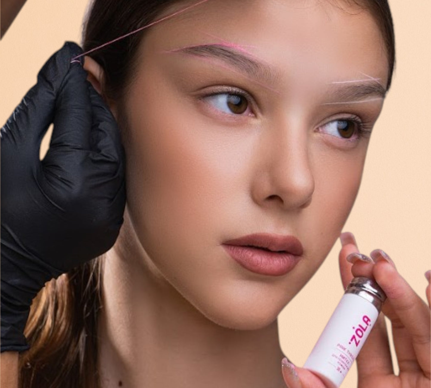 Fil de traçage couleur rose pour géométrie/mapping des sourcils Zola Cosmetics