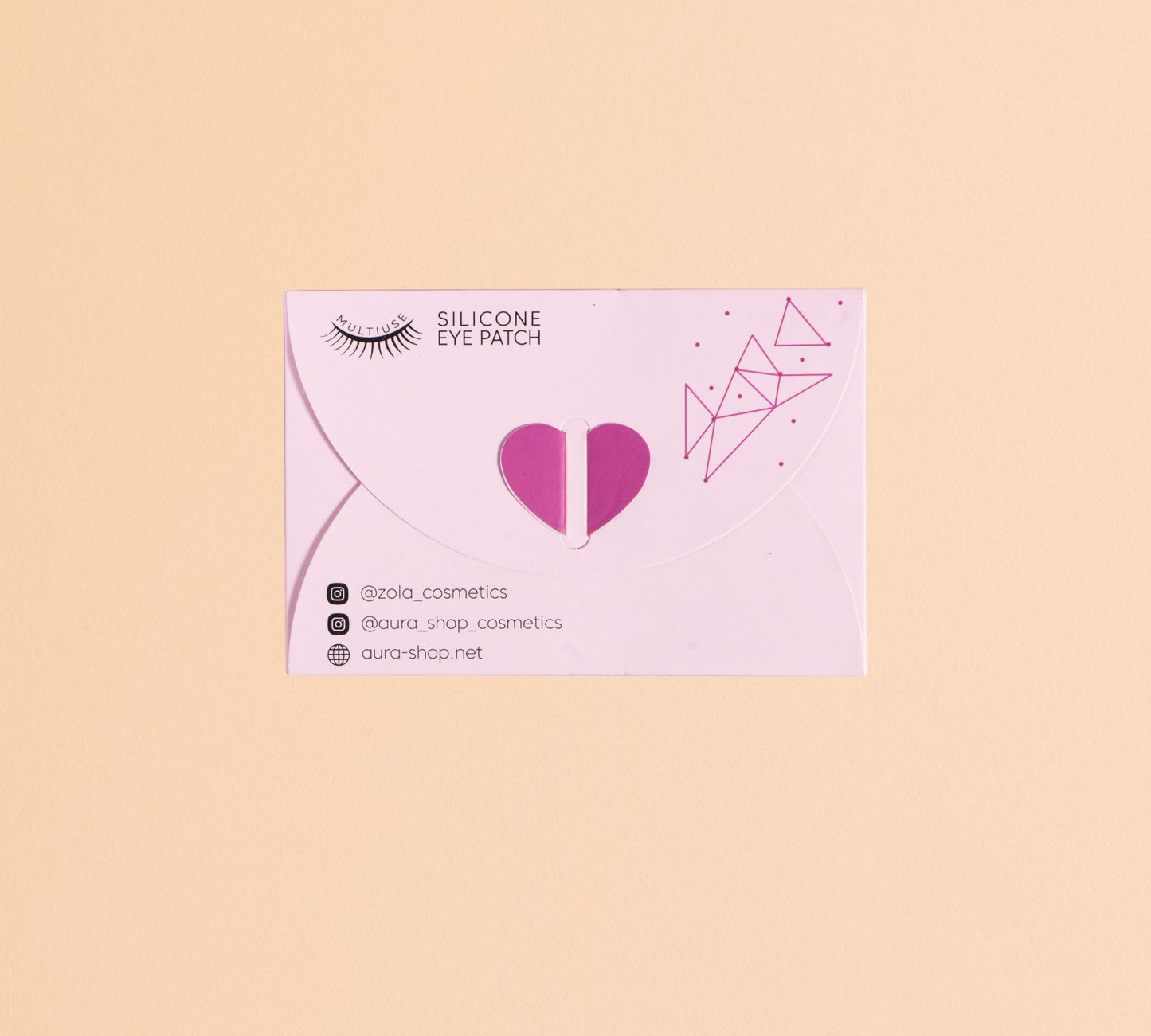 Silicone patches yeux réutilisables ZOLA Cosmetics rose clair