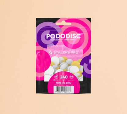 Staleks Pro - Soft base refill files for PODODISC disc size M Grit 240 (50 pcs) 