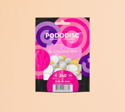 Staleks Pro - Soft base refill files for PODODISC disc size M Grit 240 (50 pcs) 