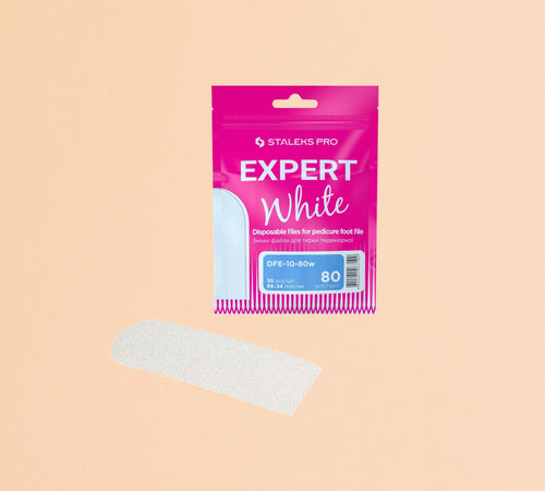 Staleks Pro Expert 10 Metal Base Pedicure File Refills, DFE-10-White grit (30 pcs)
