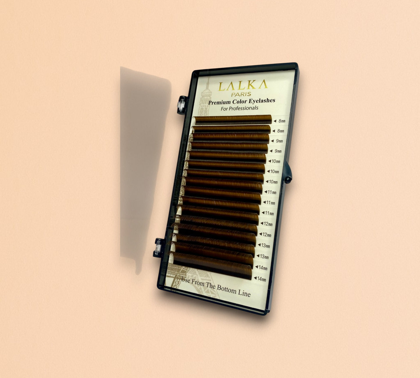 Dark Brown eyelash extensions from the Paris collection by Lalka Paris