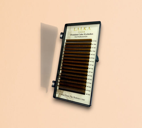 Dark Brown eyelash extensions from the Paris collection by Lalka Paris