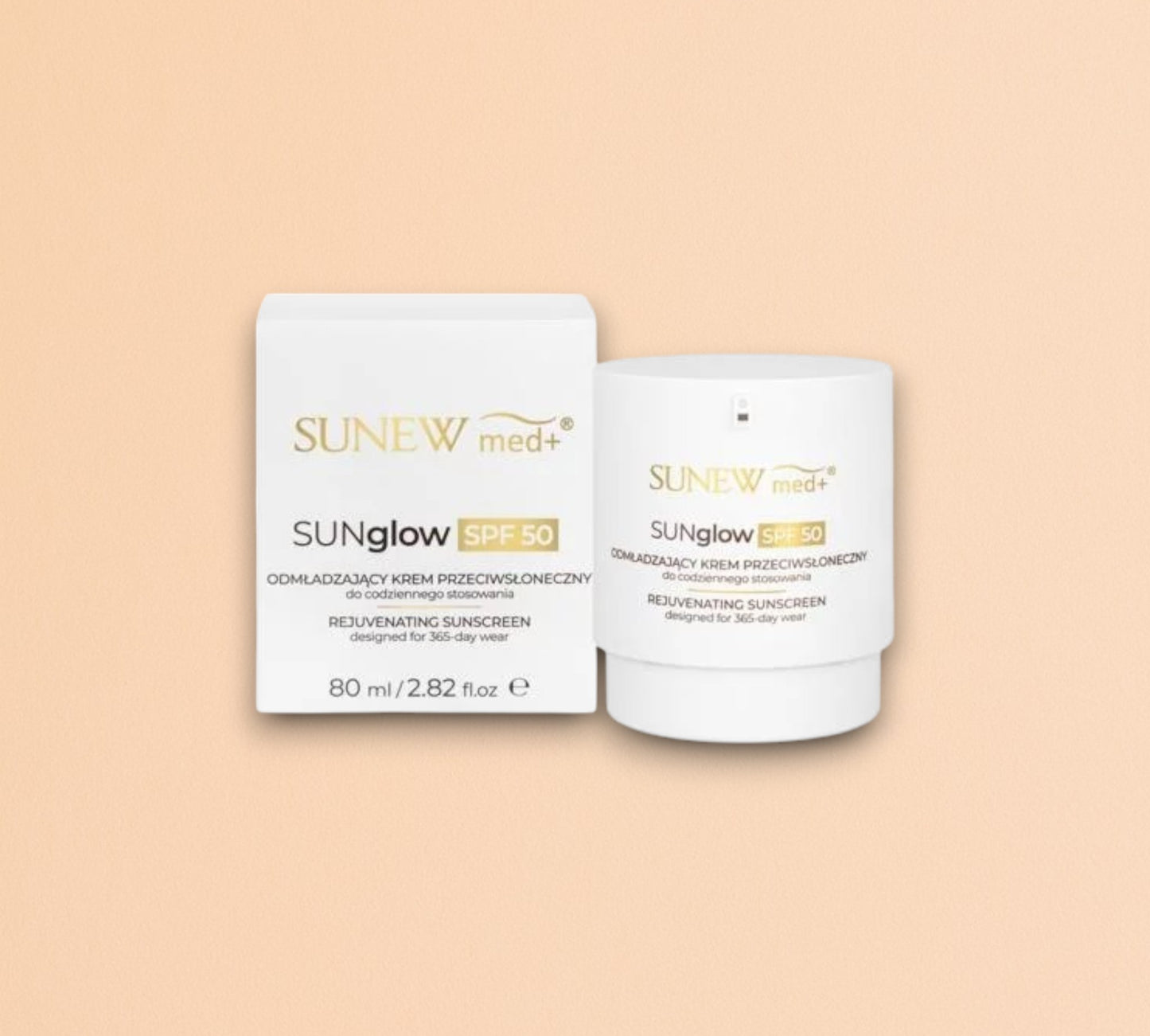 SUNGLOW SPF50 CRÈME SOLAIRE RAJEUNISSANTE (POUR UN USAGE QUOTIDIEN) SUNEWMED+