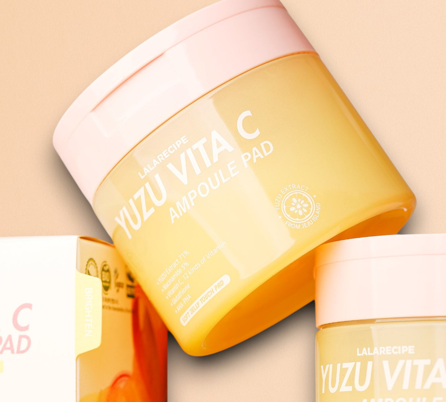 LALARECIPE- PAD Ampoule Yuzu Vita C Pad Ampoule 150 ml / 80 pads