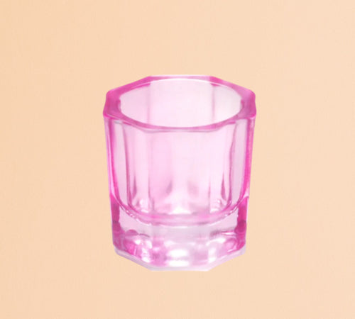 Pink crystal jar/glass for dye and henna