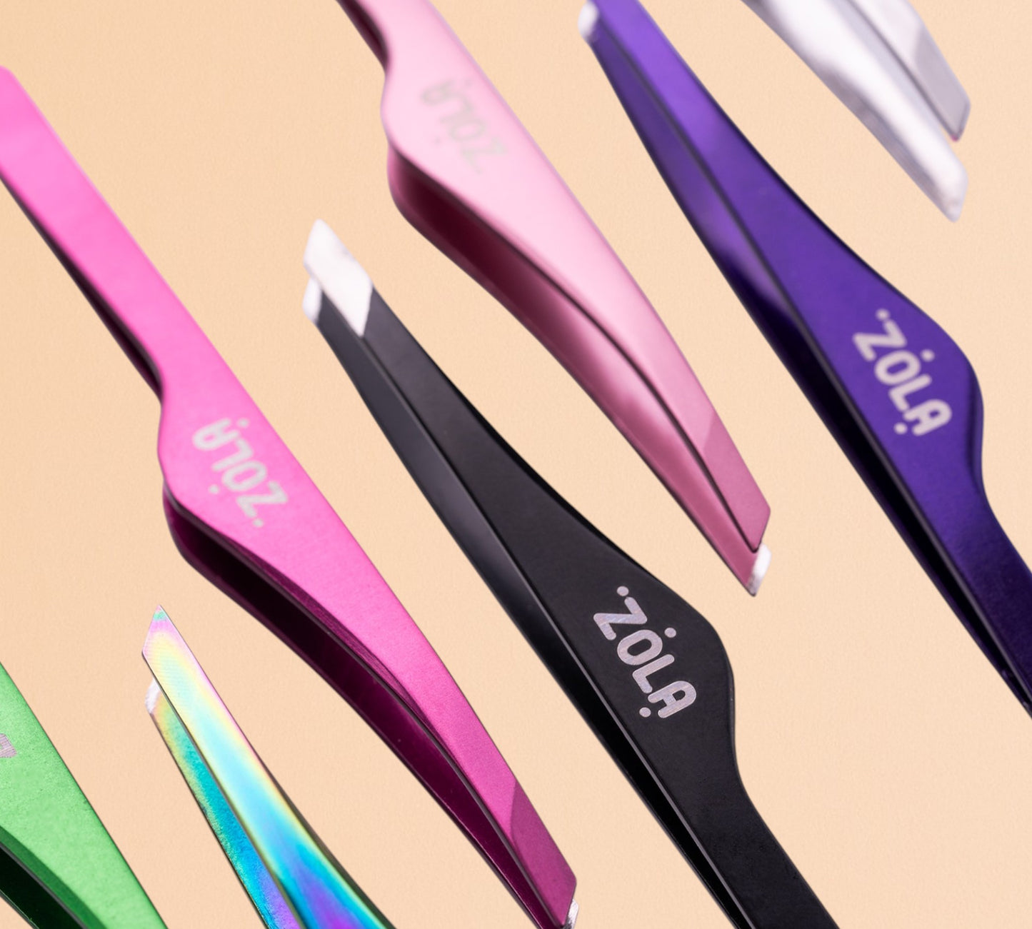 ZOLA Professional Slanted Eyebrow Tweezers