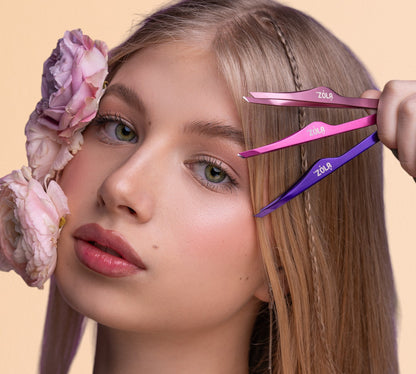 ZOLA Professional Slanted Eyebrow Tweezers