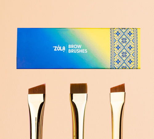 Профессиональный набор кистей для бровей ZOLA Cosmetics УКРАИНСКОЕ ИЗДАНИЕ