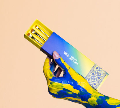 Профессиональный набор кистей для бровей ZOLA Cosmetics УКРАИНСКОЕ ИЗДАНИЕ